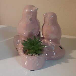 Hand painted Ceramic bird(s) decor piece